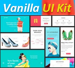 UI设计－程序界面(服饰类)：Vanilla UI Kit